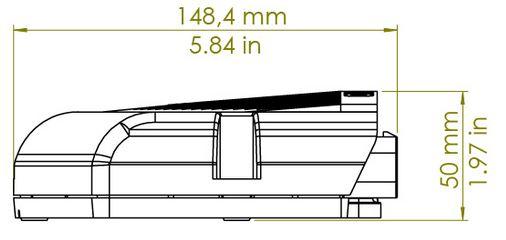 Side profile measurements of an Epec SC52 Safety control unit