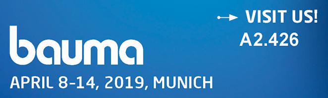 Welcome to visit us at Bauma Munich 2019